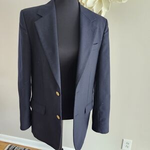 Source Unknown Midnight Blue Blazer with Brass Accents